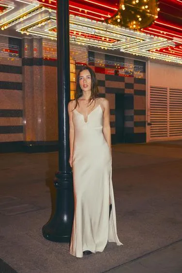 Длинное платье из 100% вискозы- Заказать в России