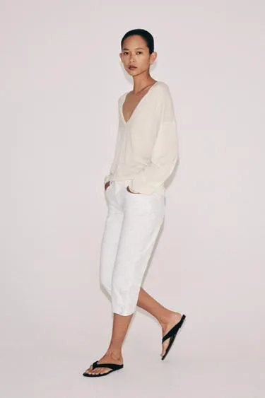 Джинсы капри со средней посадкой и вышивкой — Zw Collection- Заказать в России