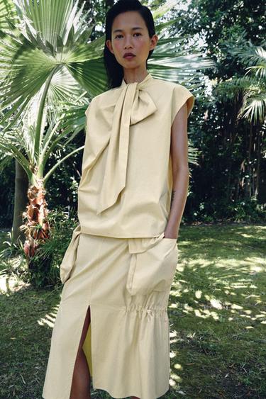 Zara Рубашка с завязками — коллекция ZARA «ZW»