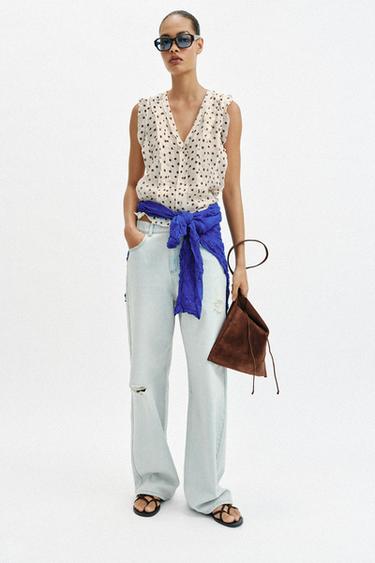 Zara Блуза в горошек