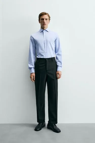 Рубашка Slim Fit с двойными манжетами