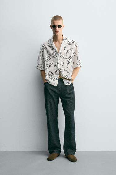 Рубашка жаккард с узором пейсли- Заказать в России