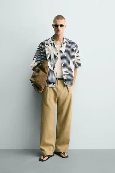 Рубашка Boxy Fit в полоску- Заказать в России