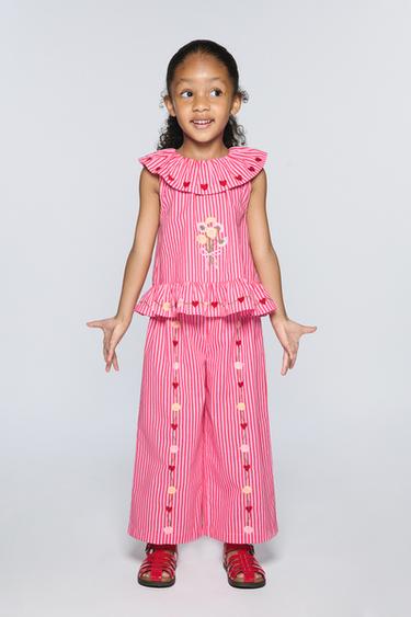 Топ в полоску с вышивкой Sissel Edelbo X Zara Kids- Заказать в России