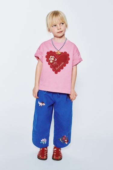 Футболка с сердцем и вышивкой Sissel Edelbo X Zara Kids- Заказать в России