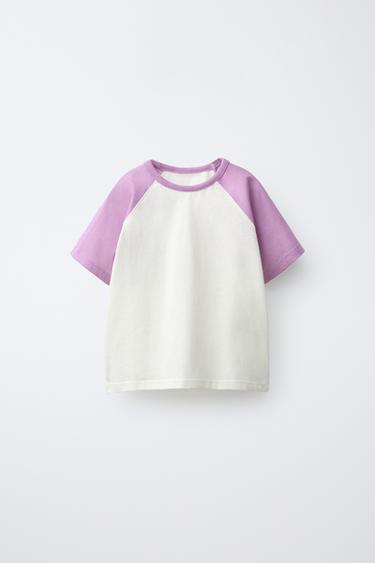 Однотонная футболка реглан