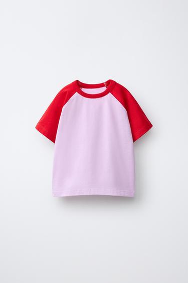 Однотонная футболка реглан