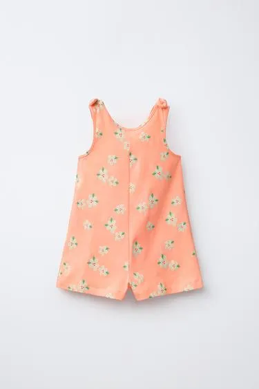 Короткий комбинезон с цветочным принтом