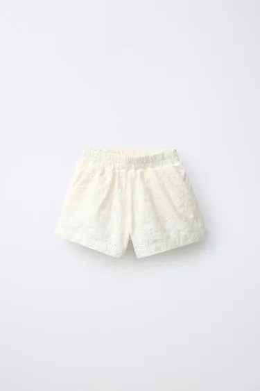 Шорты с вышивкой шиффли- Заказать в России