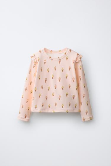 Zara Футболка с принтом мороженого, 1-6 лет