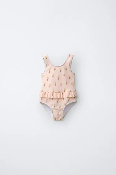 1-6 лет/купальник с принтом «мороженое»- Заказать в России