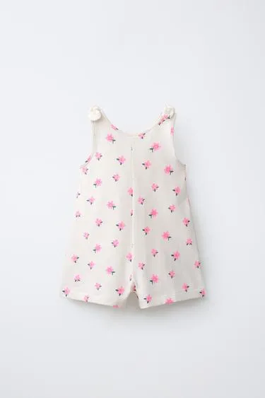Короткий комбинезон с цветочным принтом