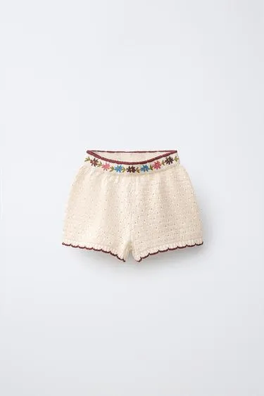 Трикотажные шорты с вышивкой- Заказать в России
