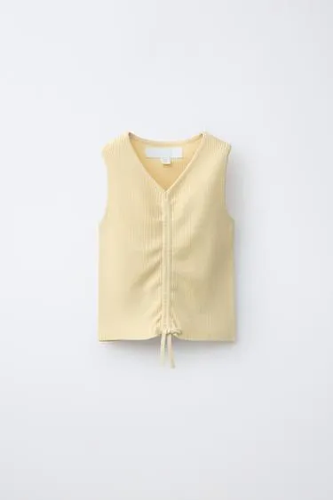 Топ в рубчик со сборками