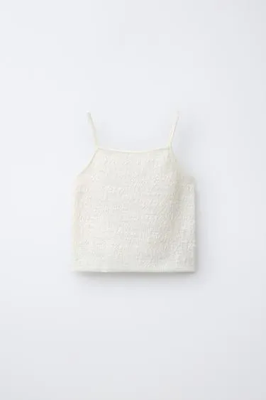 Трикотажный топ с рельефным узором