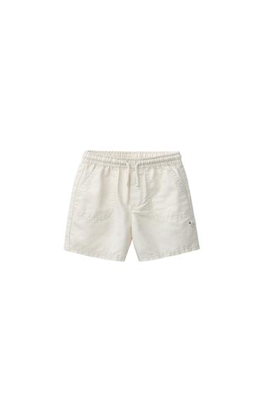 Zara Бермуды из хлопка и льна купить с доставкой.