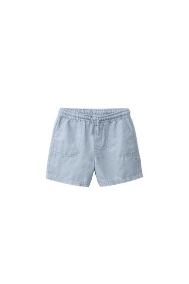 Zara Бермуды из хлопка и льна купить с доставкой.