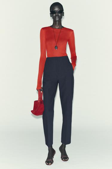 Zara Брюки с высокой посадкой купить с доставкой.