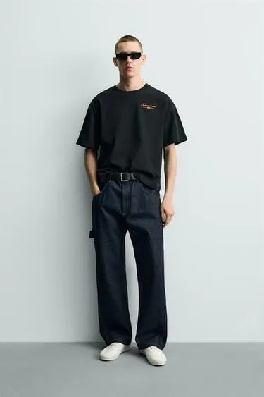 Футболка с контрастным принтом