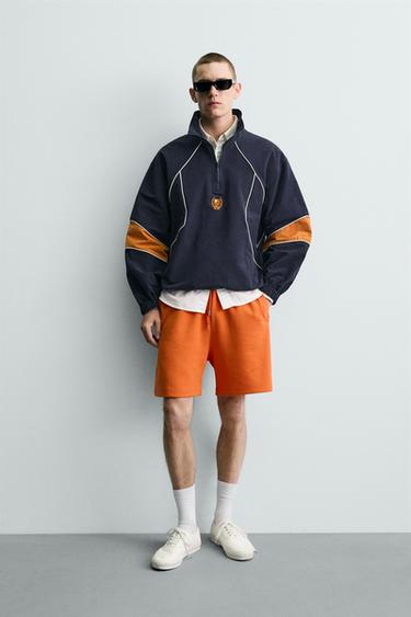 Zara Толстовка в стиле колор-блок на молнии купить с доставкой.