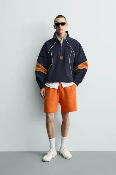 Толстовка в стиле колор-блок на молнии- Заказать в России