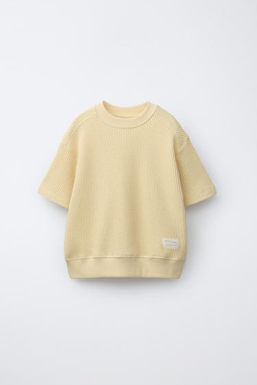 Zara Футболка из вафельного трикотажа купить с доставкой.