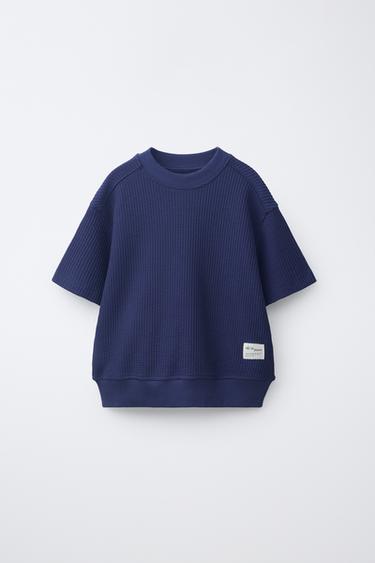 Zara Футболка из вафельной ткани купить с доставкой.
