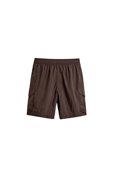 Zara Длинные плавки карго купить с доставкой.
