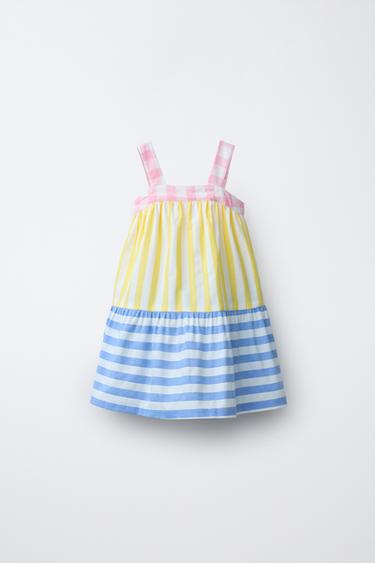 Zara Платье в полоску и клетку CASA LAWA X ZARA KIDS
