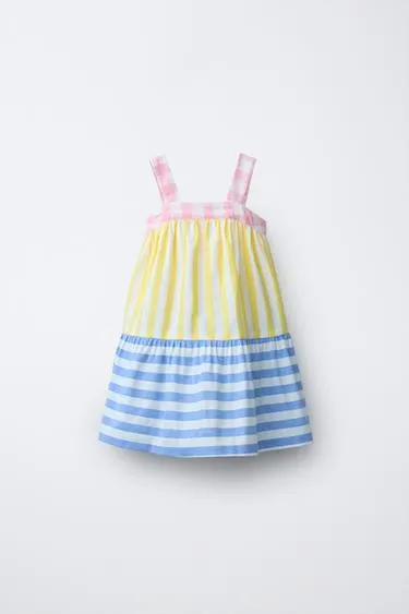 Платье в полоску и клетку Casa Lawa X Zara Kids- Заказать в России