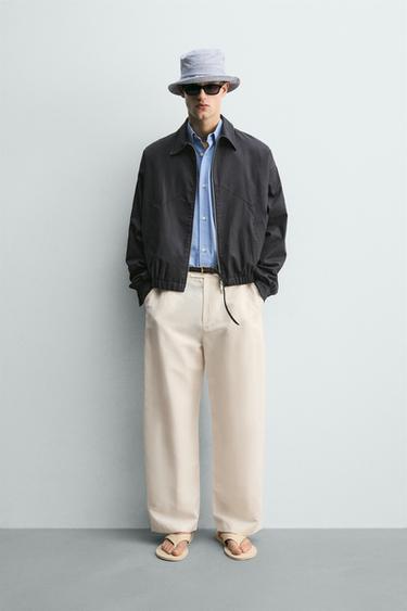 Zara Укороченная куртка из хлопка и купро