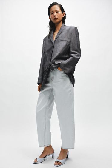 Zara Кожаные мюли на каблуке