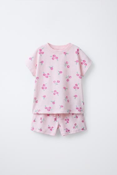 Zara 1,5-6 лет/пижама с принтом «вишенки»