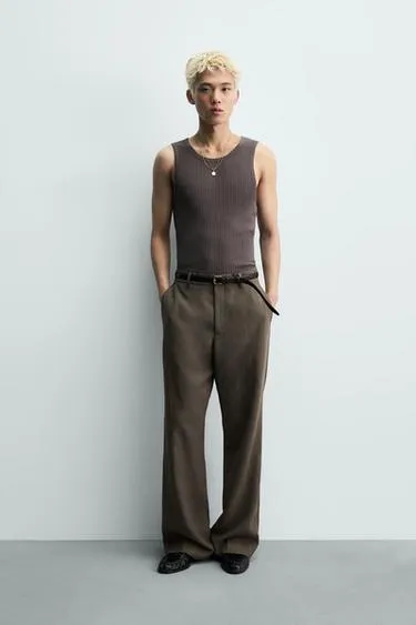 Майка Slim Fit в рубчик- Заказать в России