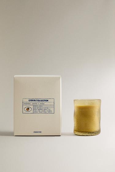 Zara (155 г) ароматическая свеча с ароматом ладана и апельсина