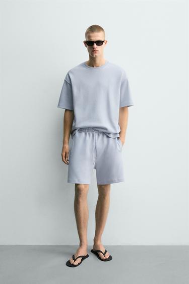 Zara Шорты-джоггеры  из ткани интерлок