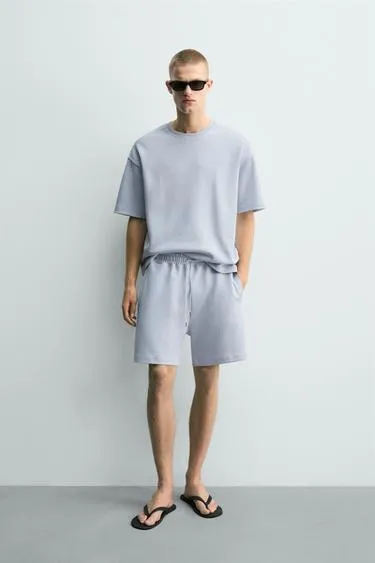 Шорты-джоггеры Relaxed Fit из ткани интерлок