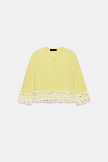 Zara Кардиган из кружева кроше