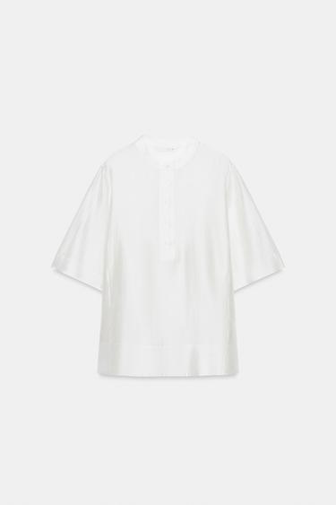 Zara Атласная свободная блуза — коллекция ZARA «ZW»