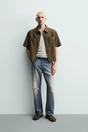 Рубашка Relaxed Fit из высокотехнологичной ткани