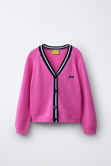 Zara Контрастный кардиган с V-образным вырезом PENN ©