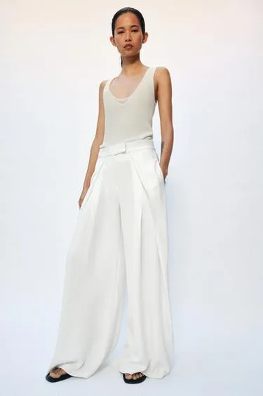 Брюки Wide Leg с защипами — Zw Collection- Заказать в России