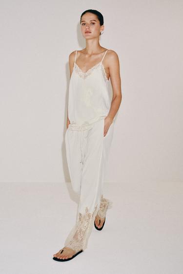Топ в бельевом стиле с кружевом — Zw Collection