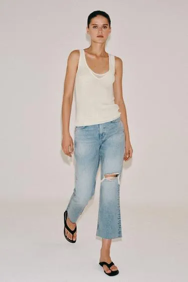 Укороченные джинсы Relaxed Bootcut со средней посадкой — Zw Collection- Заказать в России