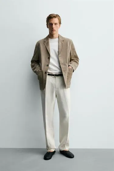 Блейзер из замши Regular Fit