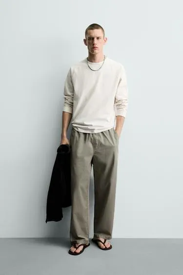 Хлопковые брюки Relaxed Fit
