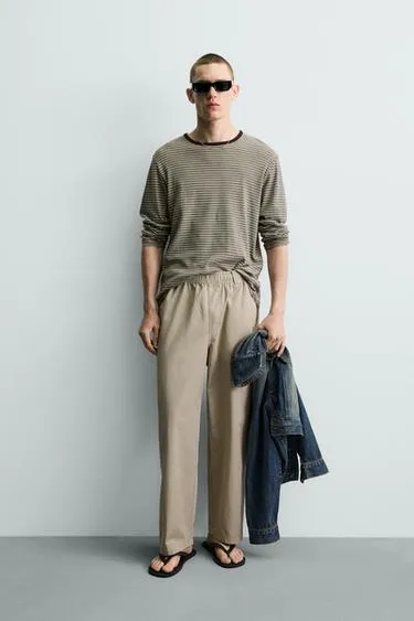 Хлопковые брюки Relaxed Fit