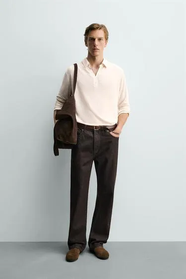 Поло Relaxed Fit из вискозы и льна- Заказать в России