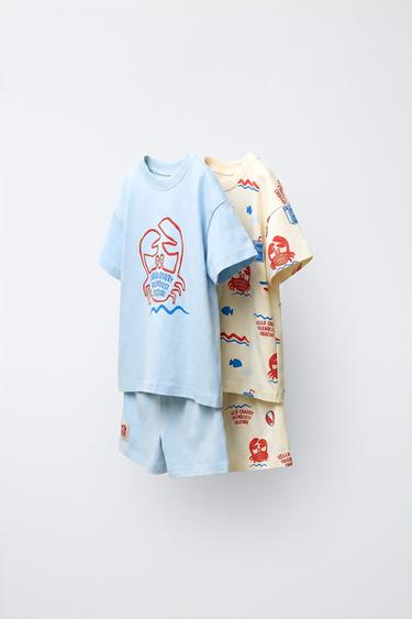 Zara Набор пижам с принтом, 1 1/2-6 лет купить с доставкой.