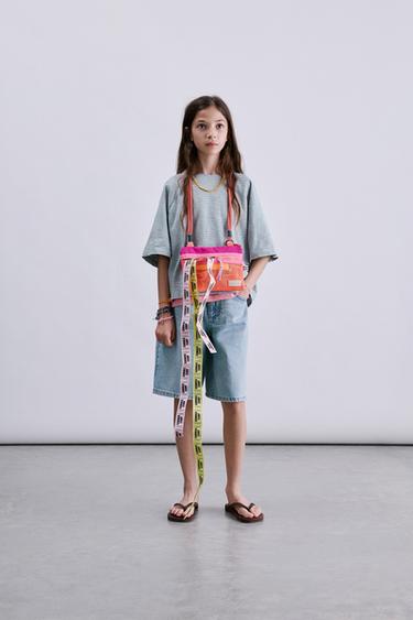 Zara Футболка в полоску с рукавами реглан